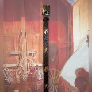 Vintage Wrangler Kids Western Leather Belt – Size 18 | Made in Mexico